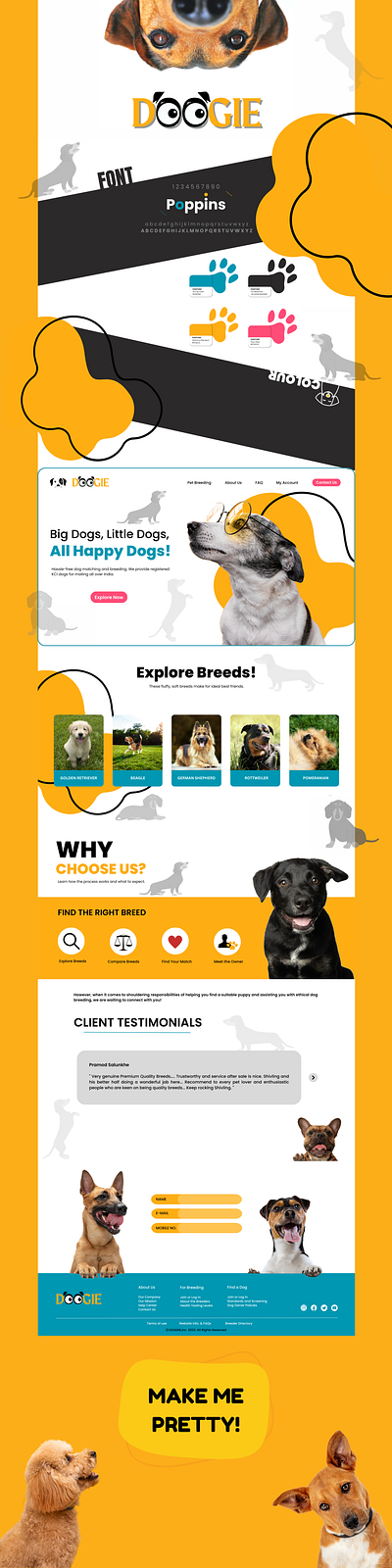 Dog Breeding (Landing Page Design) landing page design ui uiux webpage