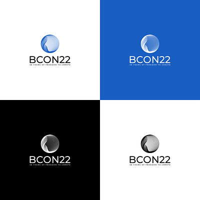 BCON22 logo featuring a circular symbol with abstract line futuristic