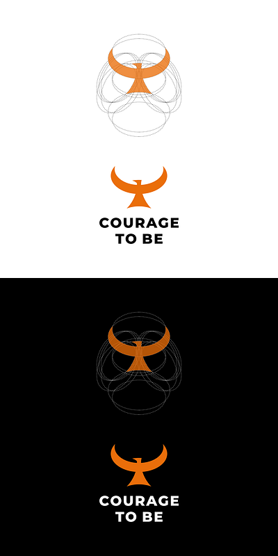 Courage to be, Empowering Symbol with a Phoenix Bird motivation