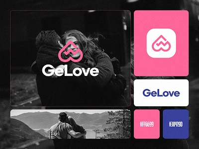 GeLove app apps branding combination couple date design dualmeaning g glogo graphic design heart logo logodesign love lovelogo