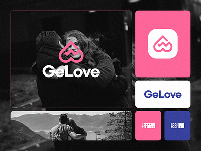 GeLove app apps branding combination couple date design dualmeaning g glogo graphic design heart logo logodesign love lovelogo