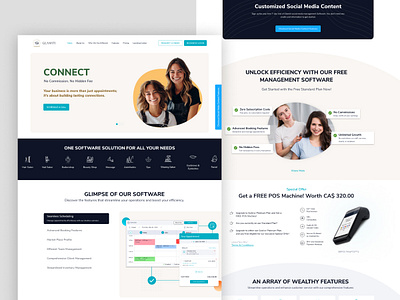 Business Management Software Website beauty figma landingpage mobileapp photpshop registration saloon scheduleacall socialmedia software design technology ui webdesign