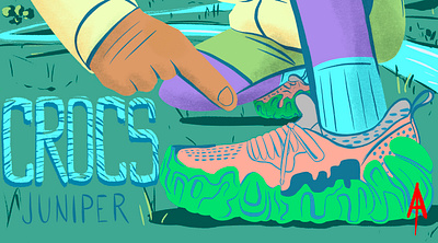 Crocs Juniper Animated Scene animation art direction branding creative director dreams illustration procreate