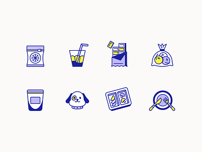 Product Packaging Icons animal cute food handdrawn icon icon set iconography icons illustration line line art line icons logo pet