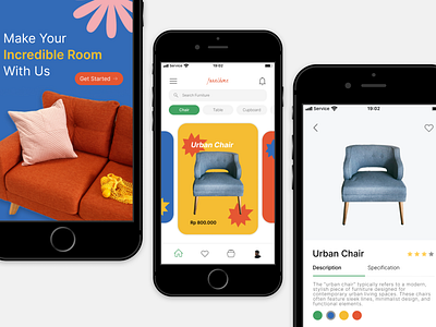 Furniture App aesthetic app application branding furniture mobile modern ui uiux ux