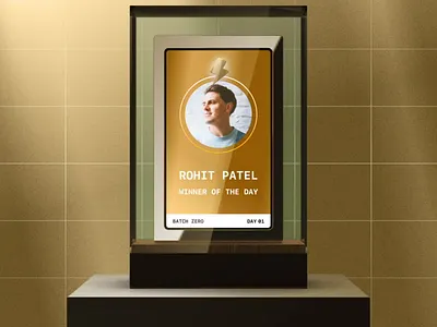 Winner Badge For Superpowred Designers 3d animation card challenge design graphic design motion graphics nft