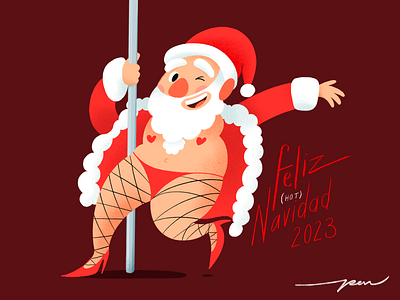 (Hot) Navidad art cartoon character christmas claus color colorful cute design holidays illustration navidad noel red santa xmas