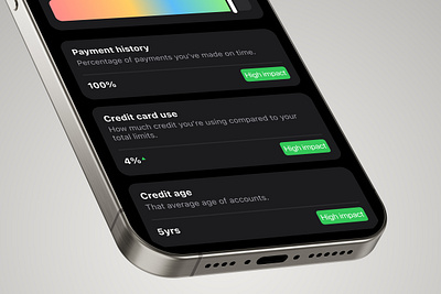 Credit Score App 3d app apple credit score iphone product design ui uiux design