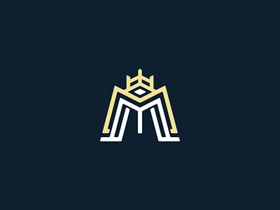Elegant M Crown Logo branding classic company corporate crown elegant king kingdom letter m medieval old