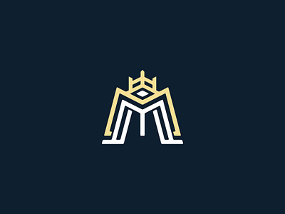 Elegant M Crown Logo branding classic company corporate crown elegant king kingdom letter m medieval old