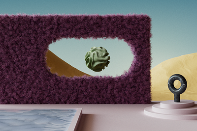 Furry Walls 3d c4d cinema4d