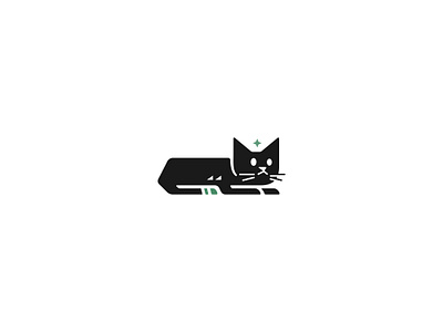 Stylish Cat Logo adorable animal business care cat cute fun market pets shop store stylish