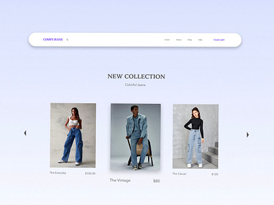 Clothing Web Design branding clothingbrand clothingwebsite ui uiuxdesign ux webdesign
