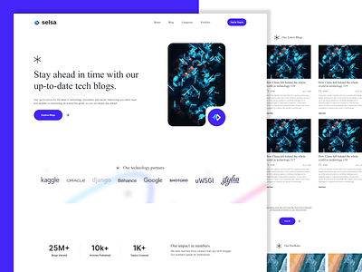 SelsaBlog Landing Page blogging blogs landing page ui ux web wordpress
