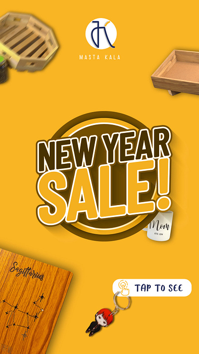 Mastakala New Year Sale Poster Design branding graphic design