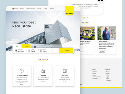 Redesign Raywhite Landing Page landing page ui website