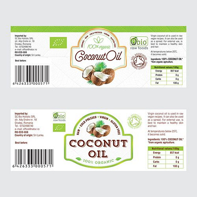 Packaging Design Coconut Oil. animation branding design graphic design logo motion graphics packaging packaging design