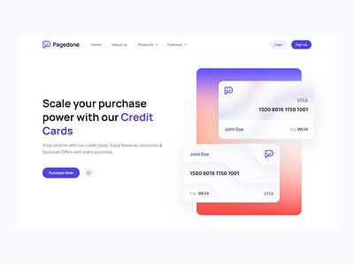 Sleek web hero inspired by minimalist finance credit card credit card hero section finance hero section hero section ui