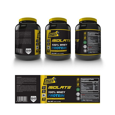 Product Label Design For a Whey Protein Supplement. animation branding design graphic design label logo motion graphics product product label design supplement