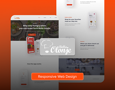 Web Design (Food Application) branding graphic design ui