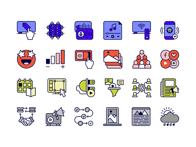 Iconography Style - Rockbot branding iconography icons storytelling