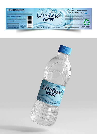 Product Water bottle label Design. animation branding design graphic design label logo product product label design ui