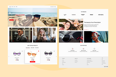 Sunglass Store Landing page landing sunglasses ui uiux