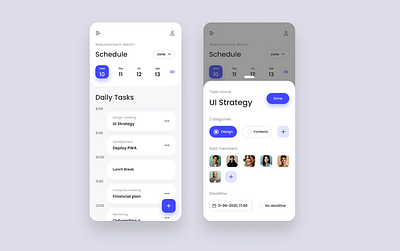 Calendar Design calendar daily design figma mobile ui ux