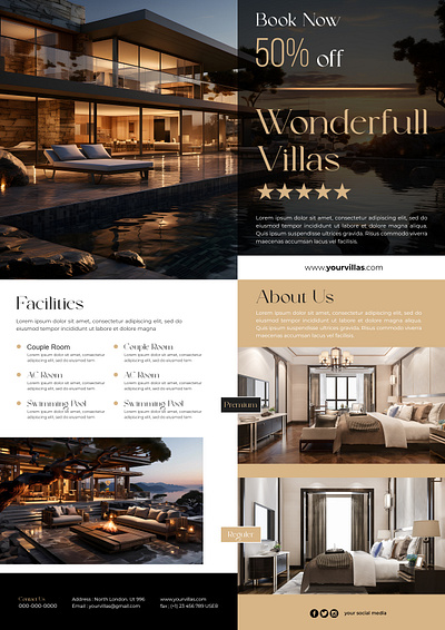 Brochure for Villas adveresting amazon branding brochure graphic design hotel magazine village villas