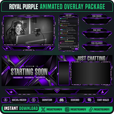 Violet Color Stream Pack clean overlay pack