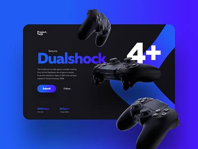 DualShock. Video game controller concept branding concept controller design game ui ux uxui videogame