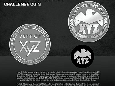 DEPARTMENT OF XYZ CHALLENGE COIN comemorative