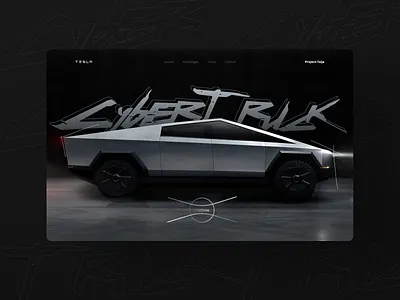 CyberTruck/Tesla branding concept design tesla ux uxui