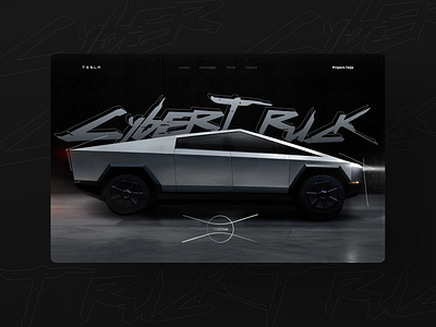 CyberTruck/Tesla branding concept design tesla ux uxui