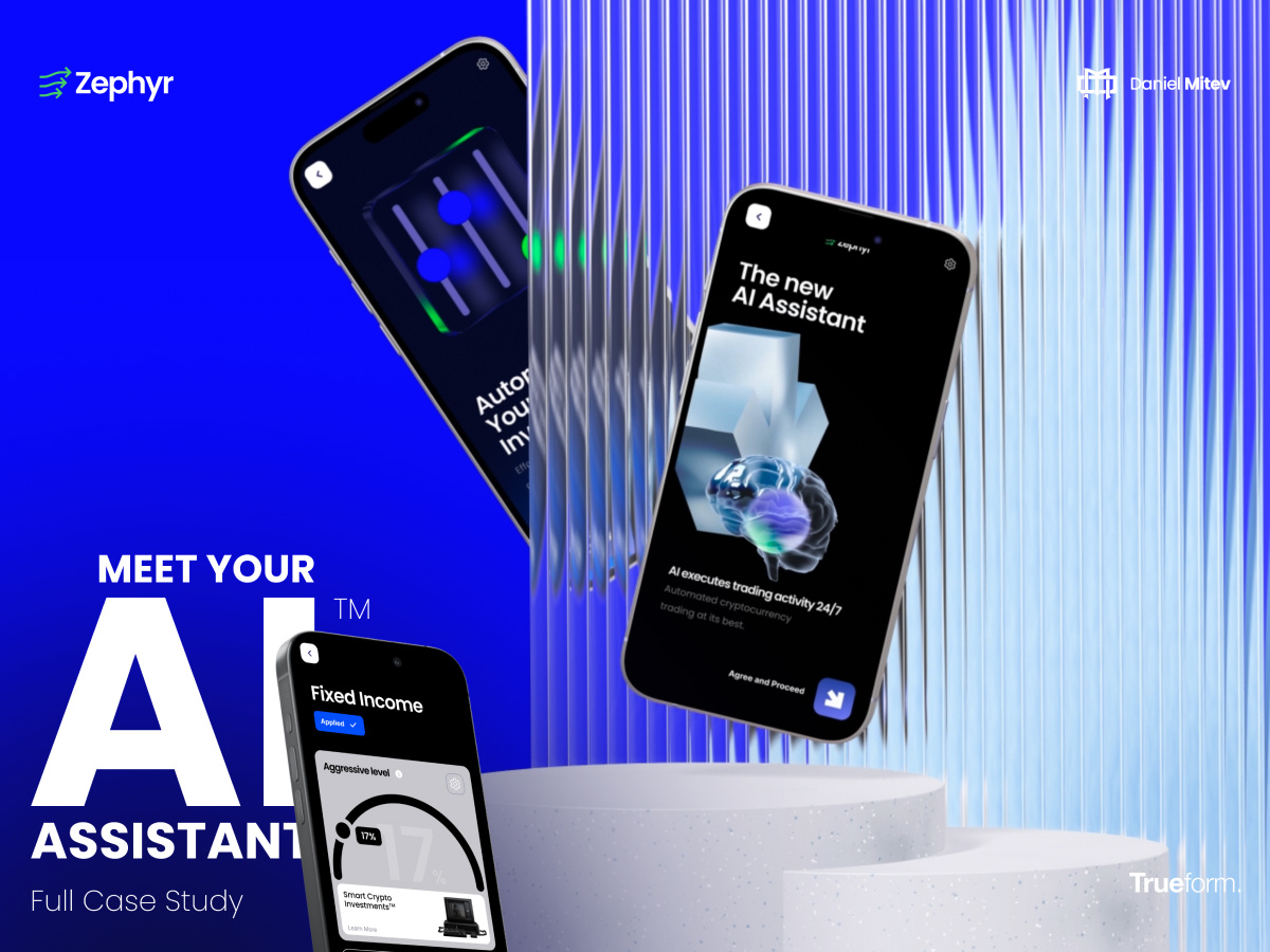 Zephyr | AI Assistant ai app asset assistant bitcoin branding coin crypto cryptocurrency currency design digital ethereum finance fintech ui ux wallet web