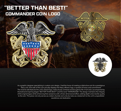 BETTER THAN BEST! COMMANDER COIN LOGO 3d animation branding coin comemorative crypto design graphic design illustration logo ui