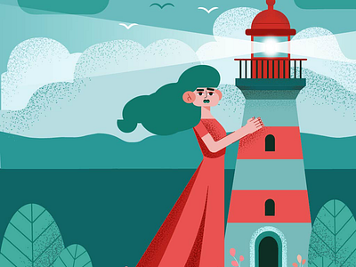 Lighthouse art illustration vector