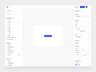 No code app builder - Light mode dashboard design light mode logo product design ui user interface ux web design