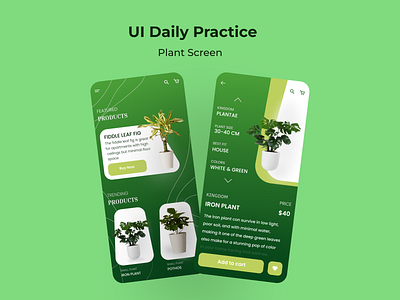 plant screens branding graphic design logo ui