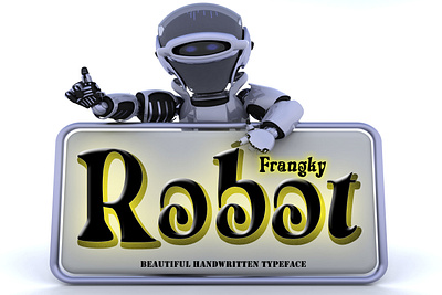 Robot Frangky 3d animation branding design font graphic design handwritten fonts illustration logo motion graphics typeface typography ui