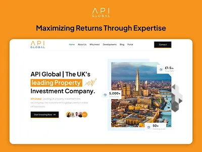 API GLOBAL - Design Journey hero section ui ux vector web design