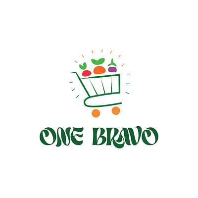 Logo for One Bravo (Vegetable shop)! adobe branding farmtotable freelancing freshveggies graphic design graphicdesigner graphics healthyeating illustrator logo onebravofresh photoshop socialmedia