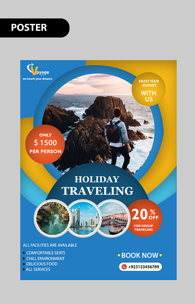 Travelling Poster branding bussiness marketing graphic design marketing poster posters