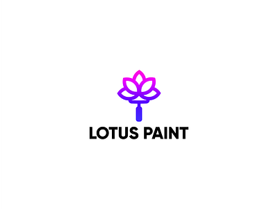 Lotus Paint Logo, Lotus Minimalist Logo, Lotus+Paint Brush Logo brand identity clever logo creative logo design logo logo design logo designer logo maker lotus logo design lotus minimal logo lotus modern logo lotus paint logo lotuspaint logo minimalist modern