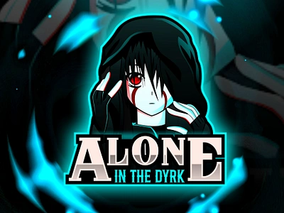 Alone in the dyrk sports logo alone anime anime gaming logo dark devil design graphic design logo mascot logo sports logo youtube banner youtube logo youtube thumbnail