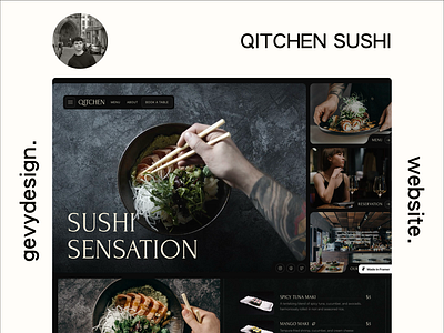 Qitchen Sushi Concpet Website concept design framer seo uiux webdesign webdeveloper