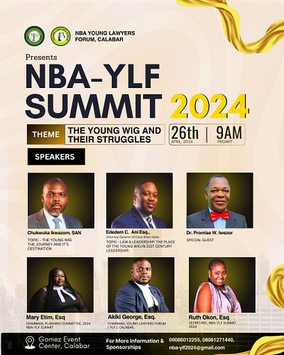 NBA-YLF Calabar Summit Poster Design branding graphic design