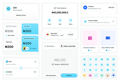 Components from a fintech mobile app I'm currently working on. figma fintech fintech icon fintech illustration fintechapp illustration product design ui