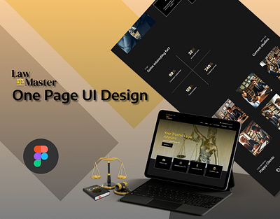 Law Master - Professional One Page UI Design for Legal Services figma one page template ui website