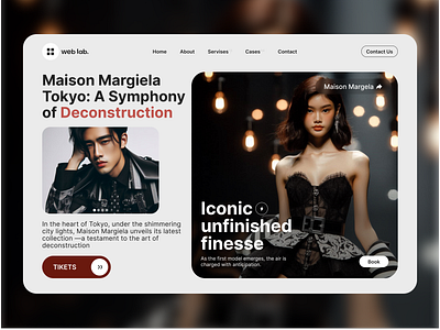 Fashion ai branding design fashion figma hero maison magiela web